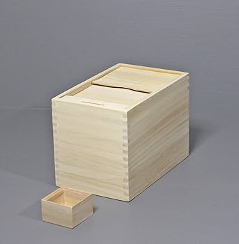 桐製　米びつ　5kg スライド式 Amazon | 桐製 米びつ 5kg用 （桐製一合マス付 スライド式フタ